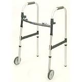 Lumex Dual Release Folding Walker with 5 wheels
