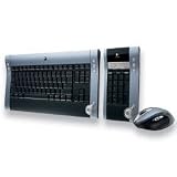 Logitech diNovo Media Desktop Laser - Keyboard, keypad - wireless - Bluetooth - mouse - Bluetooth 2.0 EDR USB adapter - black, charcoal - German