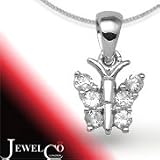 Jewelco London 18 Carat White Gold 13pts Diamond Pendant (Comes with 18 inch Pendant Chain)