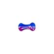 8 Gauge Blue Purple Acrylic Toxic Flame Saddle Plug