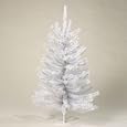 18" Sparkling White Retro PVC Table Top Christmas Tree - Unlit