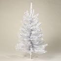 18" Sparkling White Retro PVC Table Top Christmas Tree - Unlit