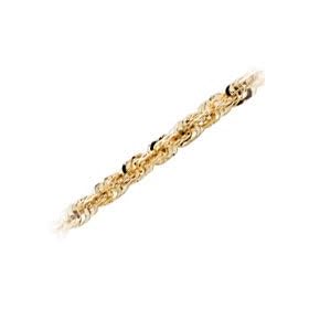 14kt. Gold, 10 Sparkle Rope Anklet by