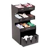 Large Condiment Organizer, 12w x 11-3/4d x 23-1/2h, Black