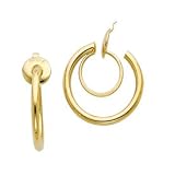 14K Non-pierced Hoop Earrings