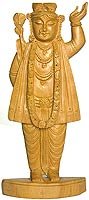 Lord Krishna Statues Wood Carving Standing Posture 8 x 3.5 inches (jwcs057)