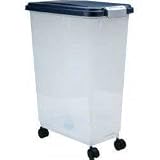 Plastic Airtight Dry Food Storage Container Navy Lid 45qt - MP-10 -