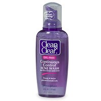 Clean & Clear Continuous Control Oil-Free Acne Wash, 6-Ounce Pump (Pack of 4) by Clean & Clear