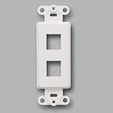 Cables To Go Decora - Modular insert - ivory - 2 ports