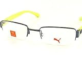 Puma 15207 PU15207 NV Glossy Navy/Yellow Optical Eyeglasses Frame 50-20-135