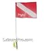 Aqua Small Dive Flag Attaches to Snorkel