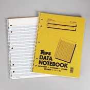 TOPS Spiral-bound 5-Hole Data Notebook, 11 x 8-1/2 Inches, 50 Sheets (36250)
