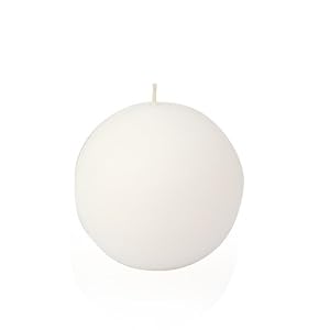 4 Unscented White Ball Candles Set of 12 by Zest Candle