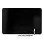 Oval Dry-Erase Black Marker Board, Includes 5 Fluorescent Markers, 3' x 2' QRTS513