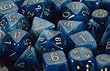 Chessex Dice: Polyhedral 7-Die Phantom Dice Set - Teal w/gold