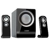 Coby CSMP80 100-Watt 2.1-Channel Multimedia Speaker System for iPod and MP3 Players (Black)