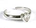 14k Heart Cubic Zirconia CZ White Toe Ring