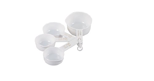 Faringdon White Plastic Set Of 4 Measuring Cups