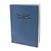 Blue Embossed Dragonfly Leather Journal - Lined