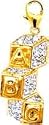 Baby Blocks, 14K Gold Diamond Charm
