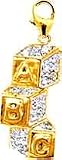 Baby Blocks, 14K Gold Diamond Charm