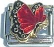 Clearly Charming July Ruby Color Butterfly Birthstone Insect Animal Italian Charm