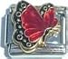 Clearly Charming July Ruby Color Butterfly Birthstone Insect Animal Italian Charm