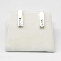 Sterling Silver Slender Earrings With Cubic Zirconias by The Olivia Collection