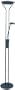 71"H Duality Black Halogen Torchiere/Reading Floor Lamp