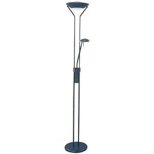 71H Duality Black Halogen Torchiere Reading Floor Lamp by 