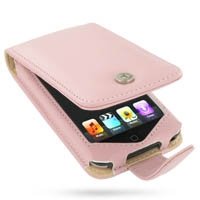 PDAir Pink Luxury Leather Flip Style Case for Apple iPod Touch