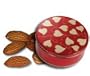 1 and 1/2 lb Whole Natural Almonds Tin - Sweet Hearts