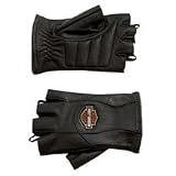 Harley Davidson Women's Stock Fingerless Gloves. Lined goatskin leather. 98200-07VW