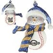 Milwaukee Brewers 3" Acrylic Striped Home Run Snowman - MLB Baseball