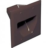 Datacomm 2-Gang Recessed Low Voltage Cable Plate