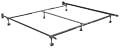 Queen/ King/ Ca. King Bedframe w/ Rug Rollers