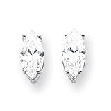 14k Cubic Zirconia Diamond marquis stud earring XE105WCZ