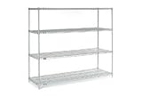 Nexel Stainless Steel Wire Shelving 54W X 18D X 63H