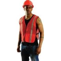 OccuNomix Orange Mesh Safety Vest With 1 Yellow Silver Glass Bead Reflective Tape by Occunomix
