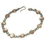 Gift for Her - Link Bracelts in Rose Quartz Gemstone Sterling Silver Jewelry from India 7"