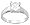 925 Sterling Silver Princess Cut Solitaire CZ Ring- SIZE 6