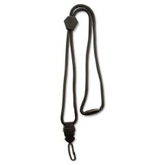 Advantus Executive Braided Lanyard with Breakaway Clasp, Plastic Swivel Hook, Black (75480)