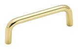 Amerock Solid Brass 3 Wire Pull Bright Brass