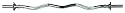 Christopeit Hantelstange Curlstange, Chrom, 120 cm Ø 30 mm