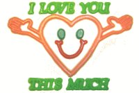 Custom Gift I Love You This Much Sweet Greeting White Chocolate Card