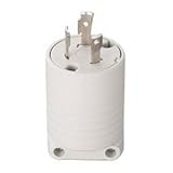 明工社 接地2P 30A 引掛プラグ 30A 250V (白) (L6-30P 準拠)