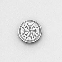 Sterling Silver Seattle Mariners Star Logo Disc Post Earrings