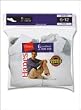 6-Pack Hanes CUSHION LO-CUT - WHT W/GRY HEEL & TOE 188/6