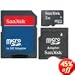 SanDisk 2GB Microsd Card with SD & MiniSD Adapters (SDQ-2048-A11MK US Retail Package)