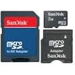 SanDisk 2GB Microsd Card with SD & MiniSD Adapters (SDQ-2048-A11MK US Retail Package)